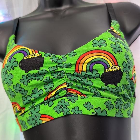 MeUndies St. Patrick’s Day Ruched Bralette - Size Large - Picture 2 of 4
